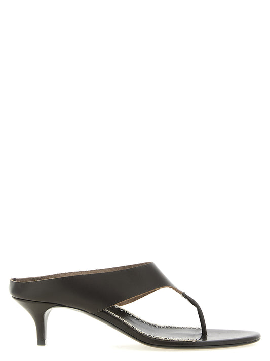 Magda Butrym Brown Leather Stiletto Heel Sandals