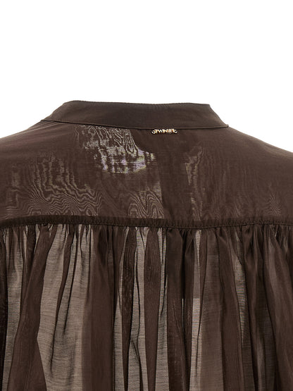 Twinset Brown Lycra Blouse