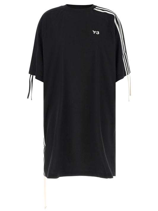 Y-3 Black Polyester Short Dress