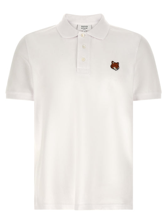Maison Kitsuné White Cotton Polo Shirt