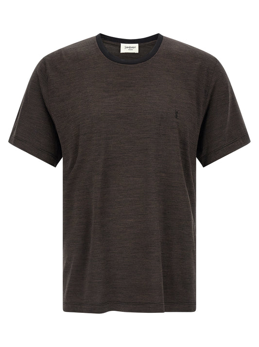 Saint Laurent Brown Wool T-Shirt