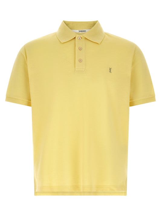 Saint Laurent Bicolor Cotton Polo Shirt