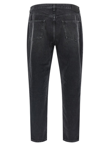 Saint Laurent Black Cotton Straight-Leg Jeans