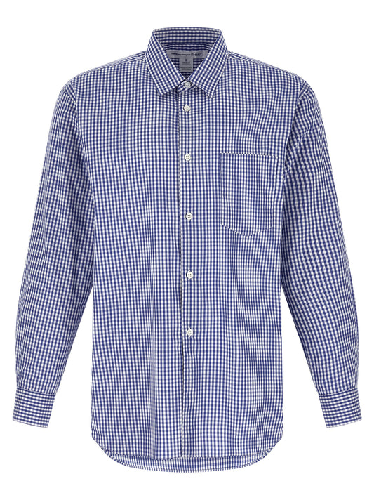 Comme Des Garçons Blue Cotton Blouse