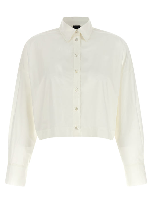 Blouse by PINKO for women in cotton pearl & white showcases a sublime silhouette, artfully detailed with a sublime and for a sophisticated, sublime finish.