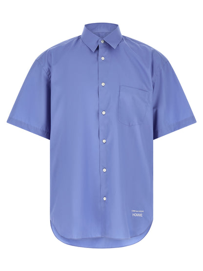 Comme Des Garçons Blue Cotton Blouse