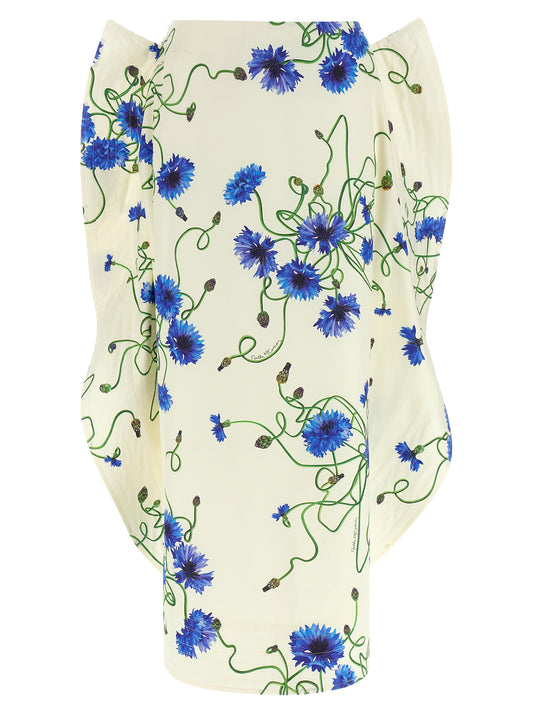 Stella McCartney Blue Cotton Mini Skirt