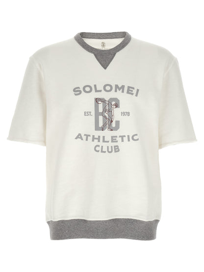 Brunello Cucinelli White Cotton Sweatshirt