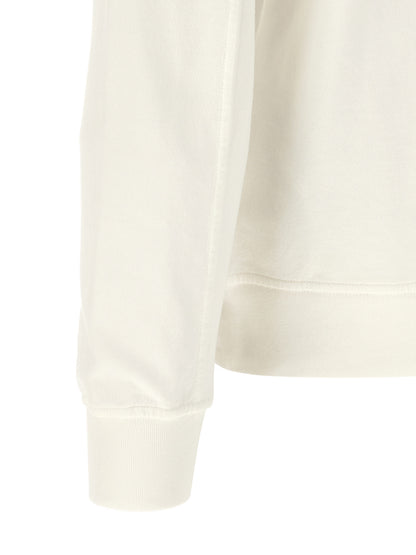 C.P. Company White Cotton Sweatshirt