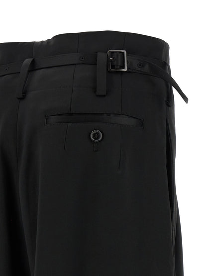Junya Watanabe Black Acetate Flared Pants