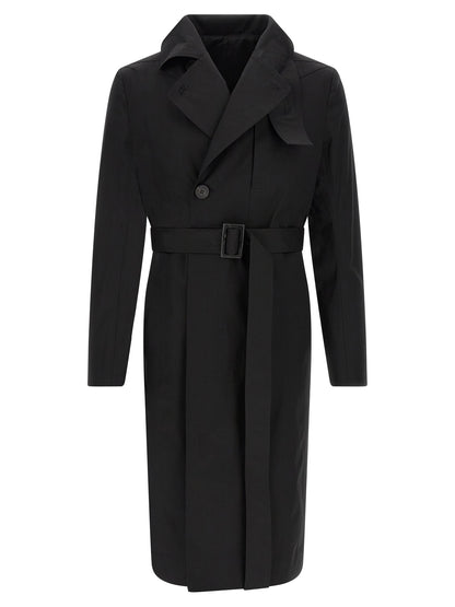 Rick Owens Black Cotton Coat