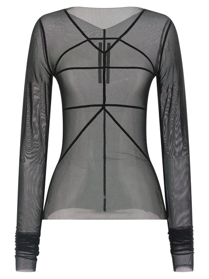 Rick Owens Black Nylon Cardigan