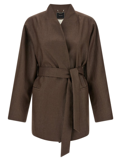Kiton Brown Polyamide Blazer