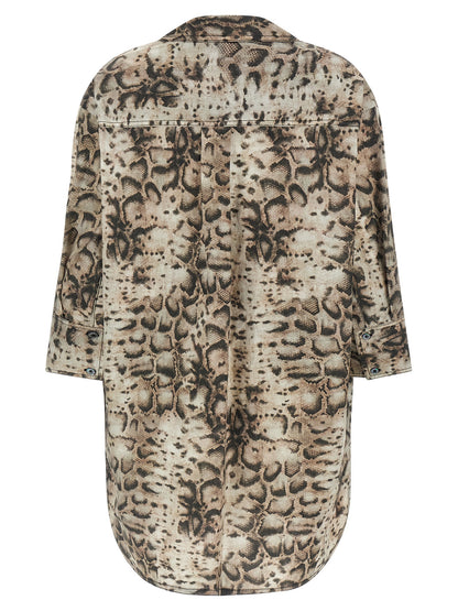 PINKO Gray Cotton Short Dress