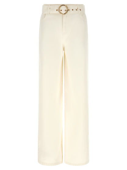 Twinset White Cotton Flared Jeans