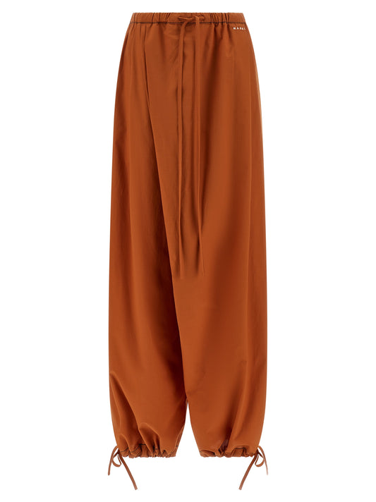 Marni Marni Women's Wide Cotton Casual Pants - Orange