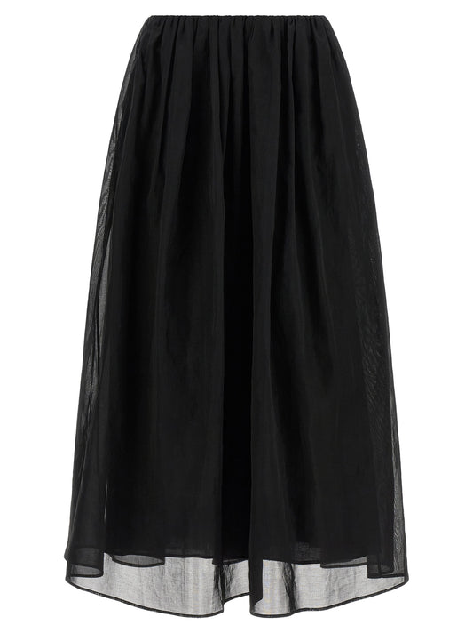Brunello Cucinelli Black Cotton Mini Skirt