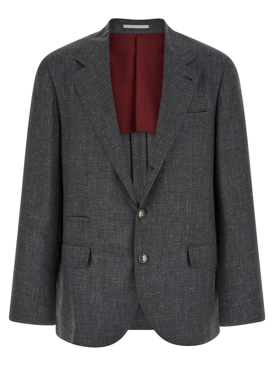 Brunello Cucinelli Gray Wool Blazer