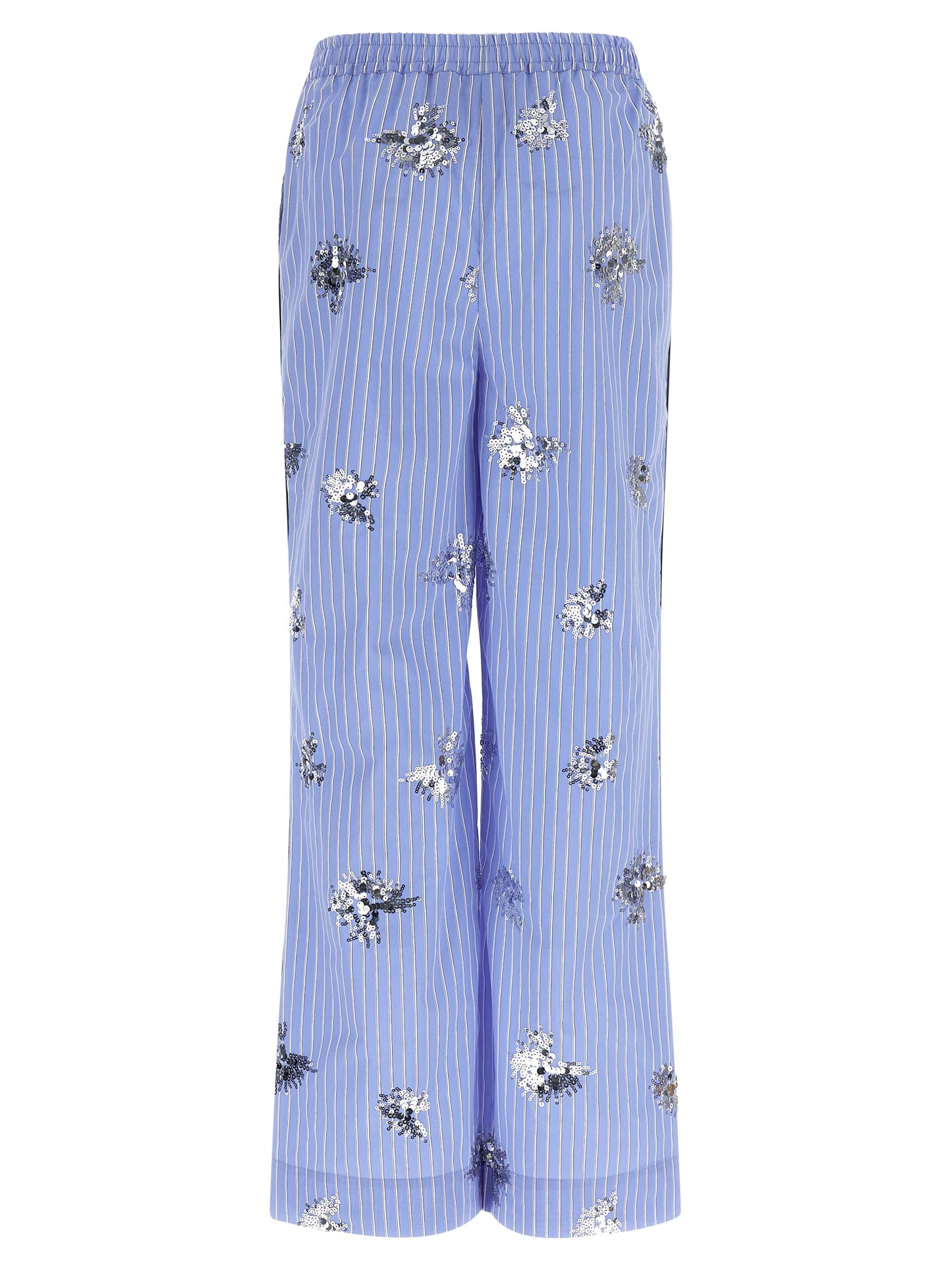 LE TWINS Blue Cotton Casual Pants