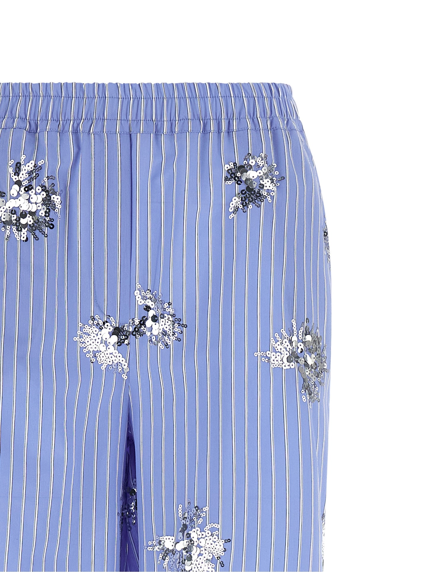 LE TWINS Blue Cotton Casual Pants