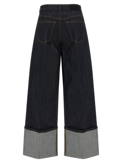 Givenchy Blue Cotton Flared Jeans