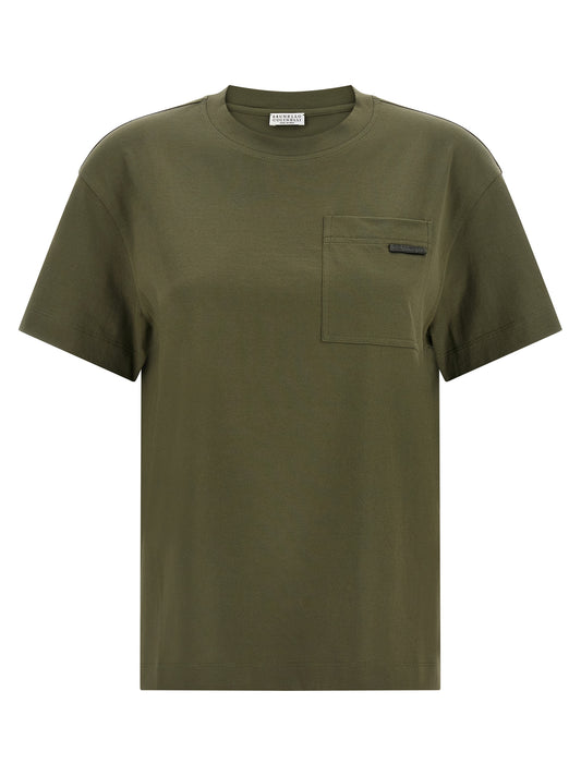 Brunello Cucinelli Bicolor Cotton T-Shirt