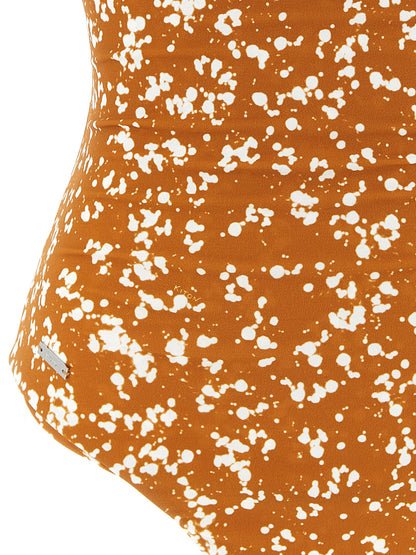 Kiton Brown Polyamide One-Piece Swimsuit