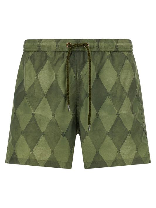 Ballantyne Bicolor Polyester Swim Shorts