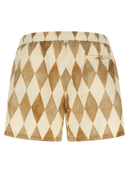 Ballantyne Beige Polyester Swim Shorts