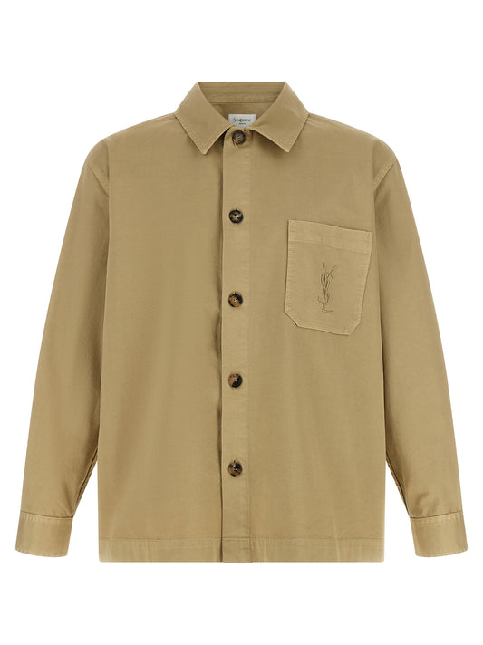 Saint Laurent Beige Cotton Shirt