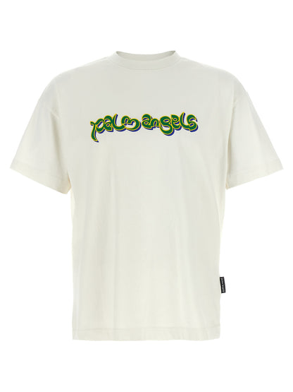 Palm Angels White Cotton T-Shirt