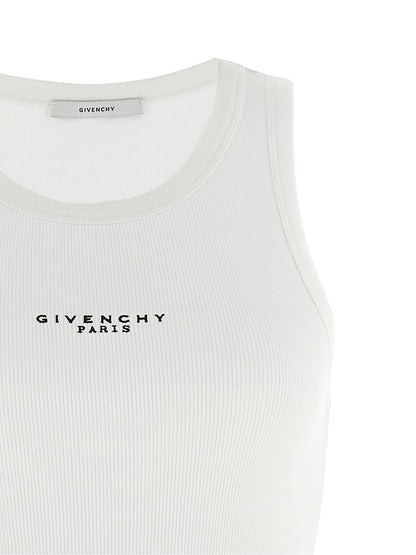 Givenchy White Cotton Sleeveles T-Shirt