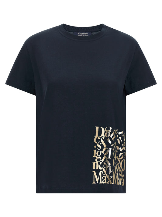 S Max Mara Blue Cotton T-Shirt