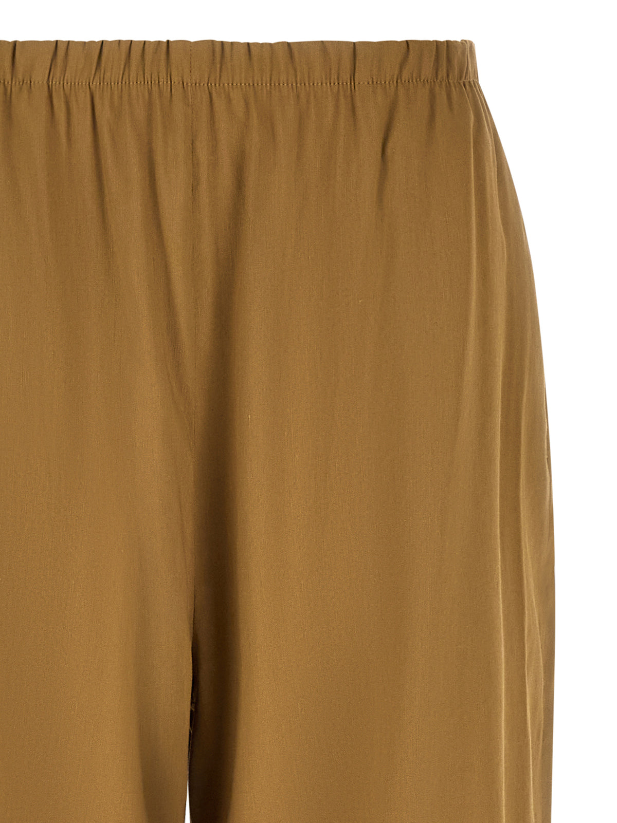 Trousers by Max Mara for women in linen & viscose beige presents a smart silhouette, meticulously detailed with a smart straight-leg & wide, a smart long, and a smart .