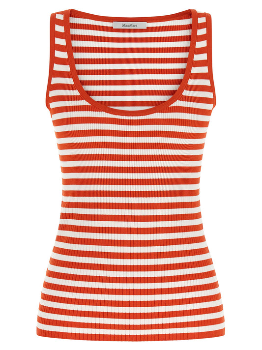 Max Mara Multicolor Viscose Sleeveles T-Shirt