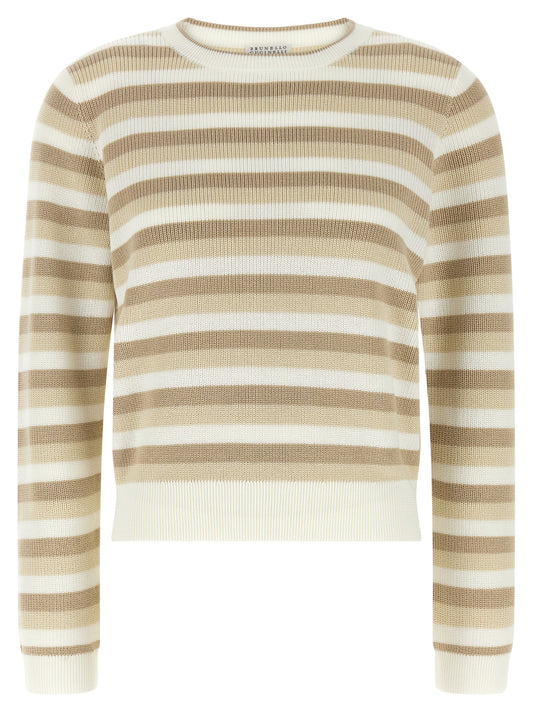 Brunello Cucinelli Beige Cotton Cardigan