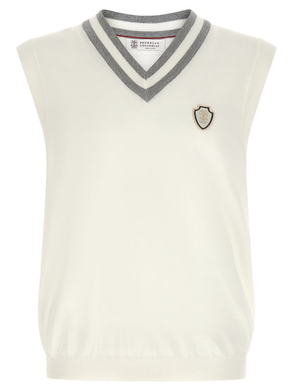 Brunello Cucinelli White Cotton Sweatshirt