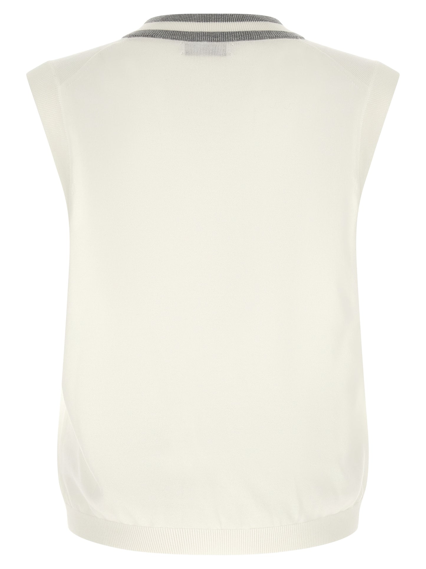 Brunello Cucinelli White Cotton Sweatshirt