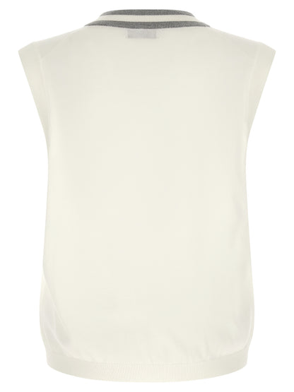 Brunello Cucinelli White Cotton Sweatshirt
