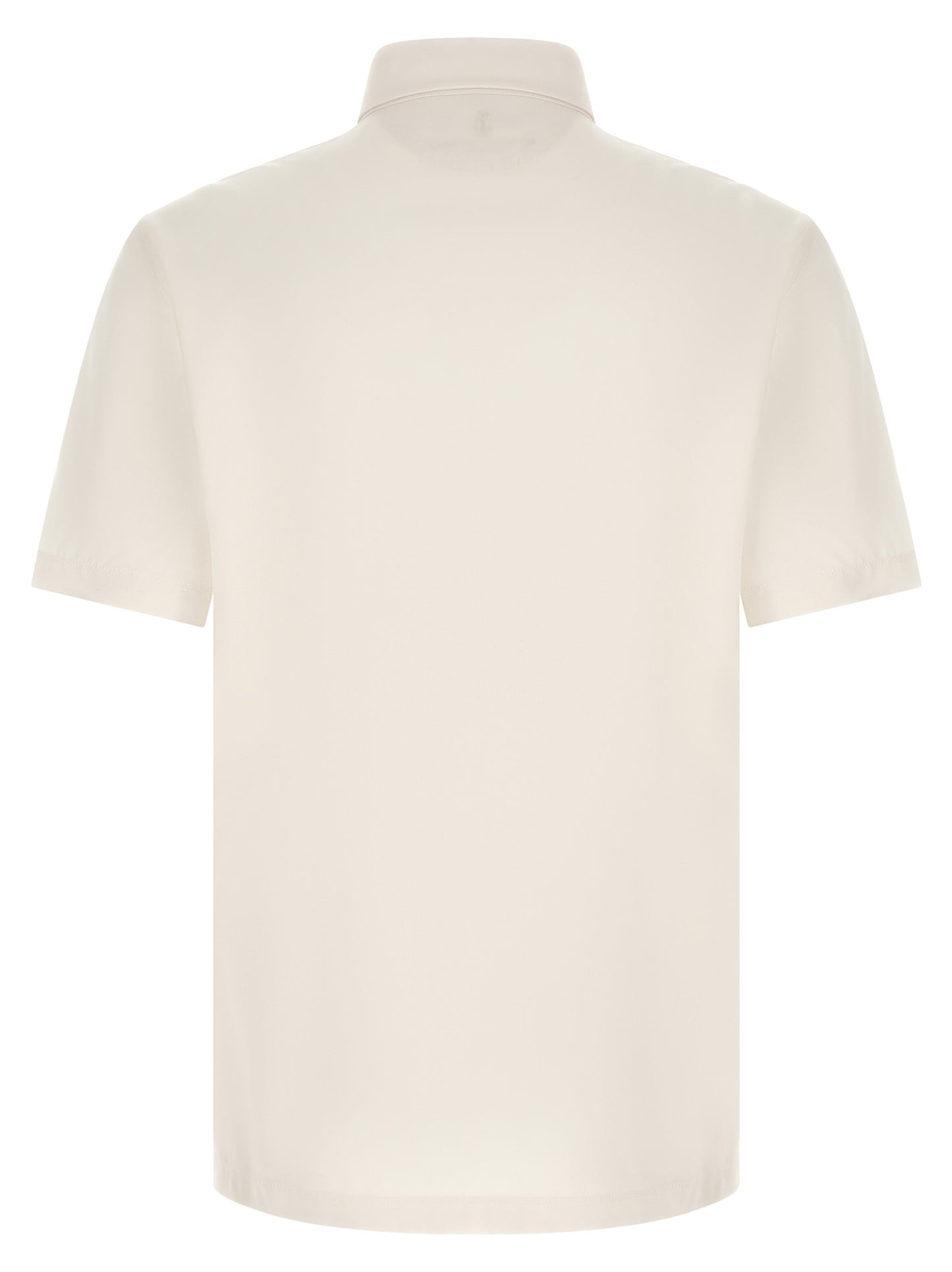 Brunello Cucinelli White Virgin Wool Polo Shirt