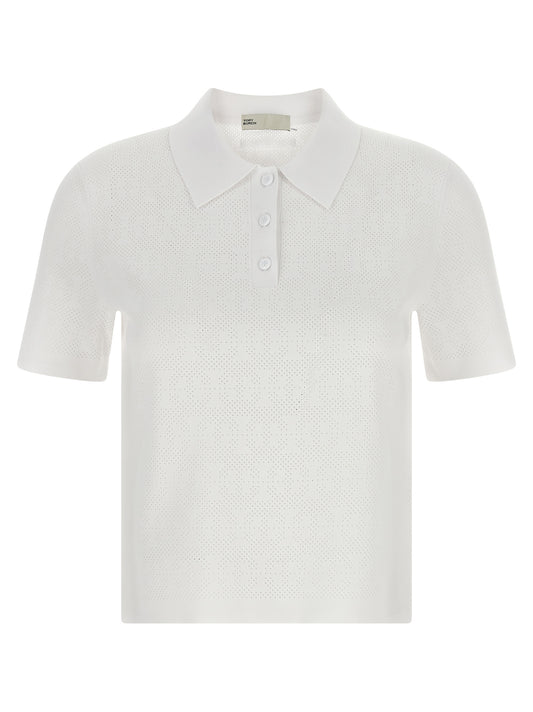 Tory Burch White Viscose Polo Shirt