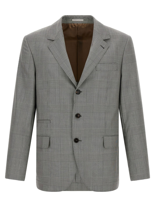 Brunello Cucinelli Gray Virgin Wool Blazer