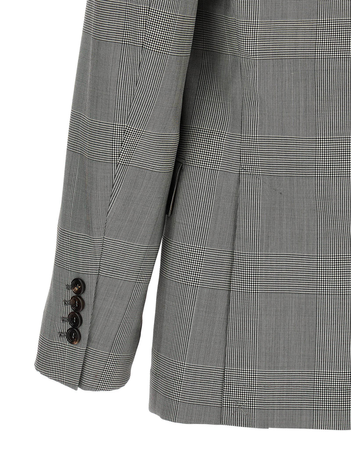 Blazer by Brunello Cucinelli for men in virgin wool & cupro gray & horn features an sartorial silhouette, showcasing a sophisticated and sartorial for a truly sartorial finish.