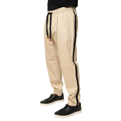 Dolce & Gabbana Men's Skinny Regular Fit Mid Rise Stretch Cotton Joggers - Beige