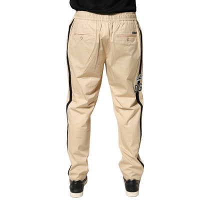 Dolce & Gabbana Men's Skinny Regular Fit Mid Rise Stretch Cotton Joggers - Beige