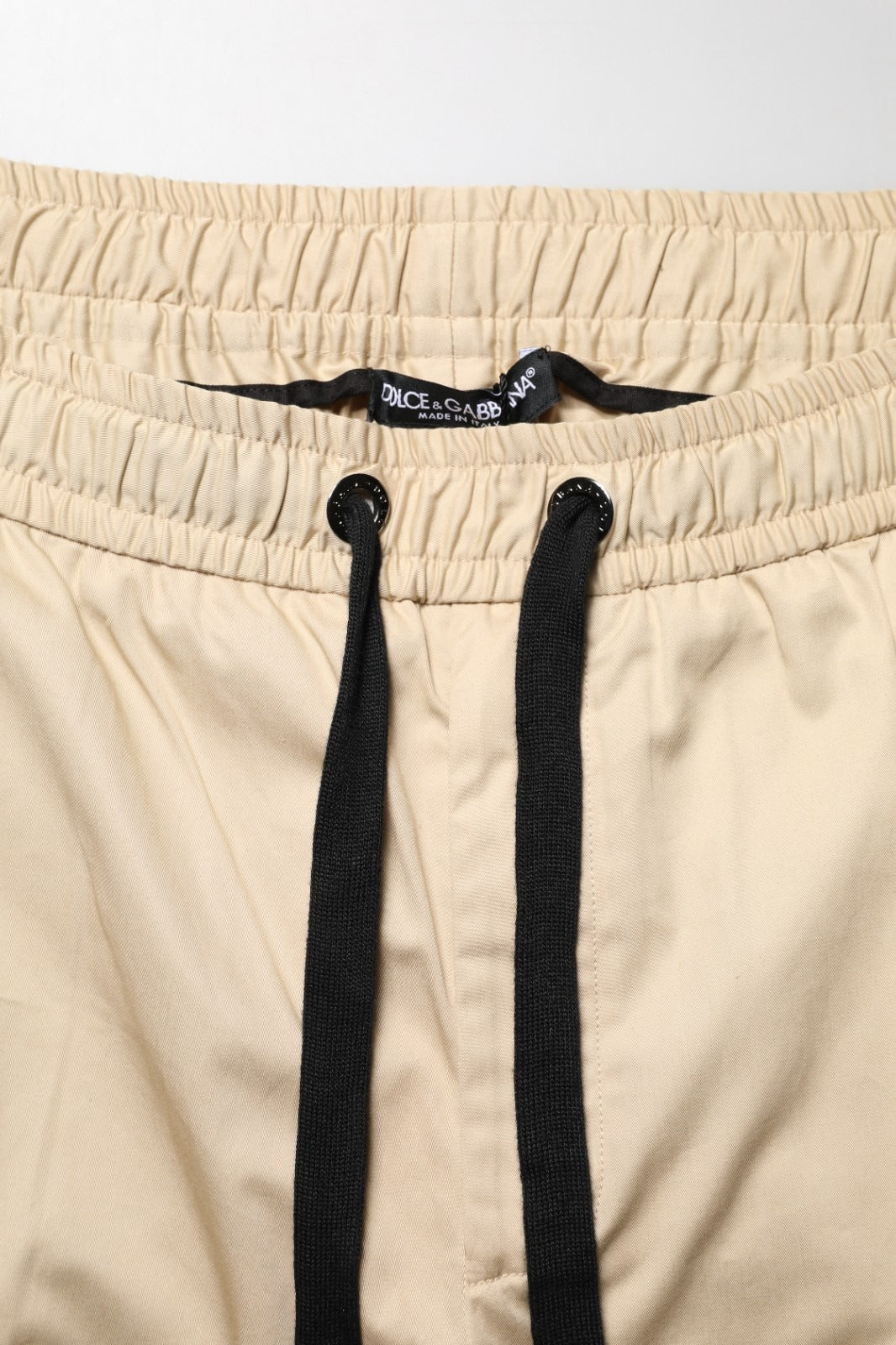 Dolce & Gabbana Men's Skinny Regular Fit Mid Rise Stretch Cotton Joggers - Beige