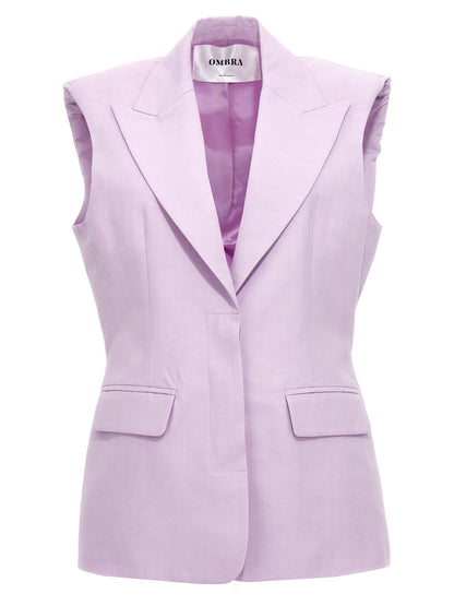 OMBRA MILANO Purple Cotton Blazer