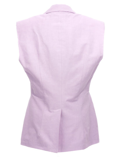 OMBRA MILANO Purple Cotton Blazer