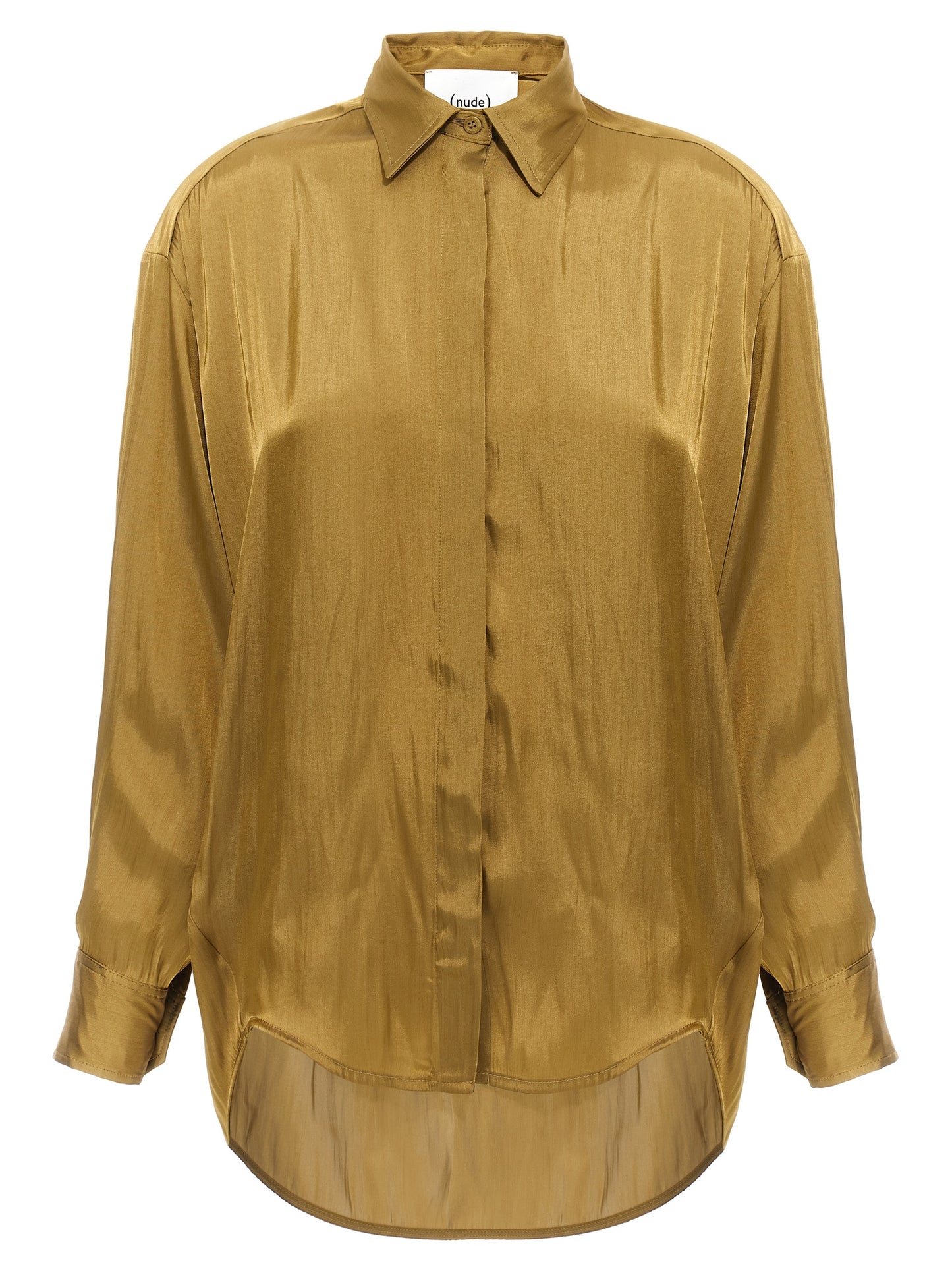 NUDE Gold Polyester Blouse