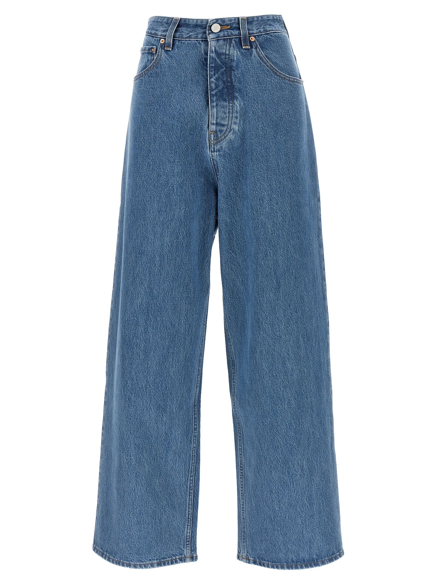 Vetements Blue Cotton Relaxed Fit Jeans